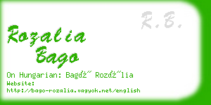 rozalia bago business card